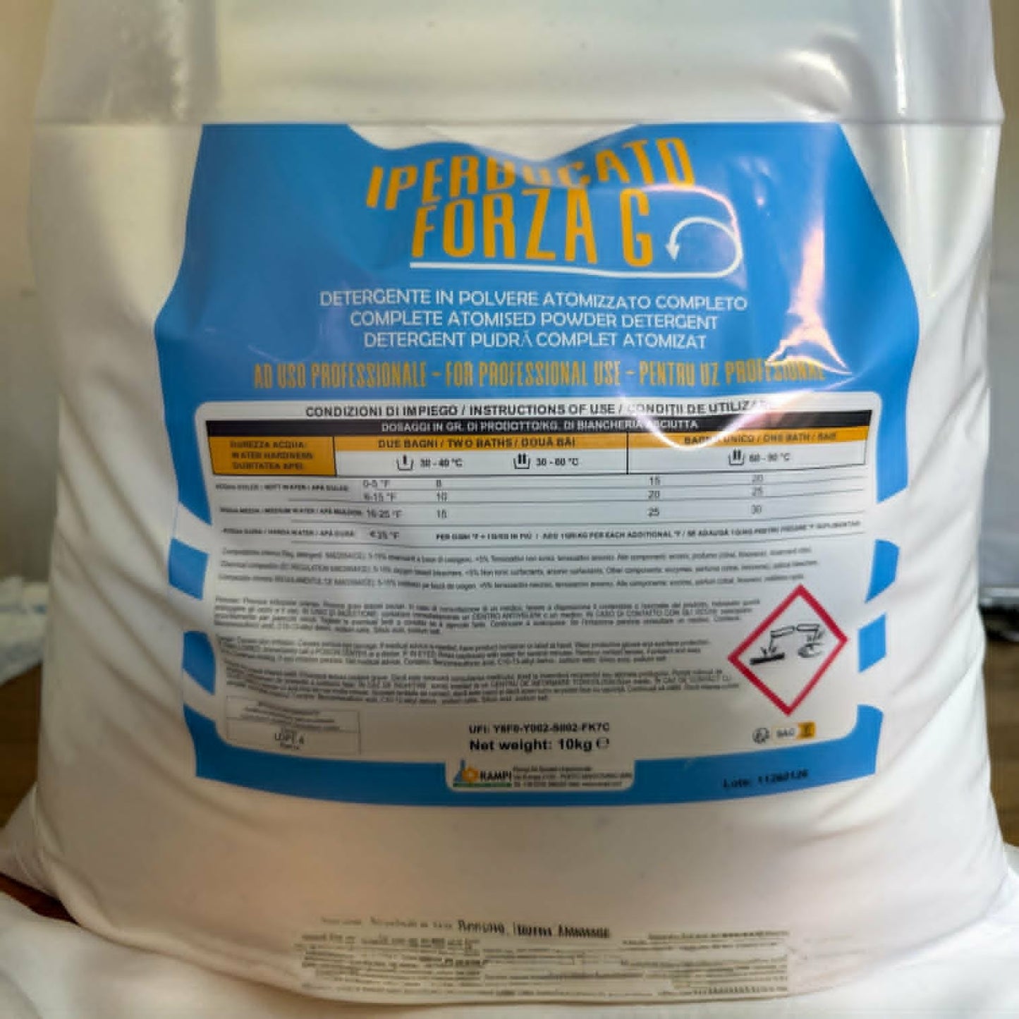 Detergent de Rufe Pudra Profesional,Rampi +250 spălări, 10kg