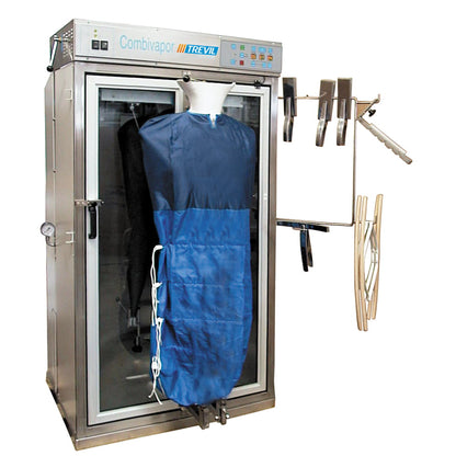 Cabina de calcat cu manechin rotativ pentru jachete si pantaloni.