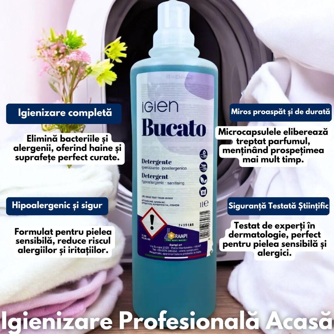 Detergent igienizant pentru rufe, hipoalergenic, 1L
